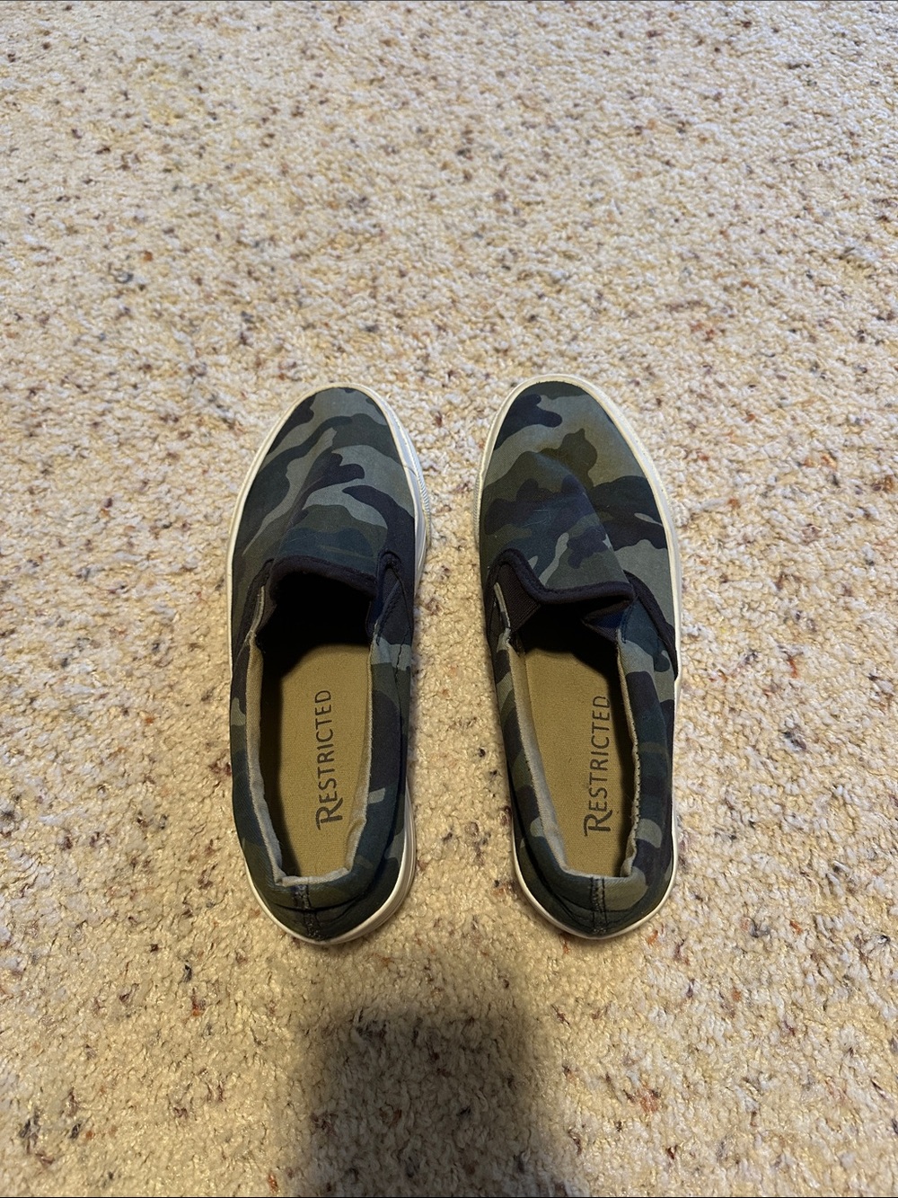 Restricted Camo Slip-On Sneakers - Green & Black